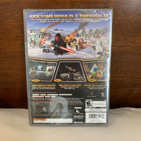 Lego Star Wars Complete Saga Platinum Family Hits Xbox 360 NEW Factory Sealed - Picture 2 of 3